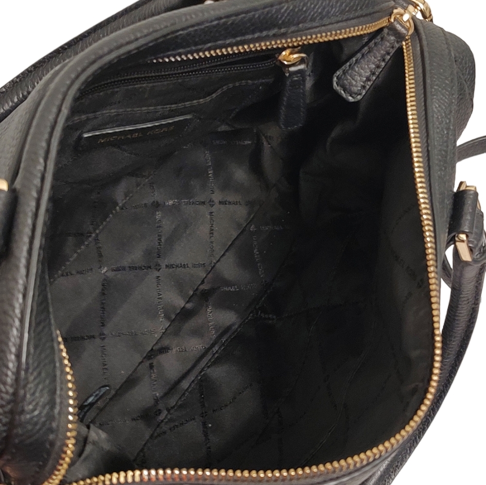 MICHAEL KORS Julia Large Satchel Crossbody Tote Bag Handbag Pebbled Leather - Picture 11 of 16